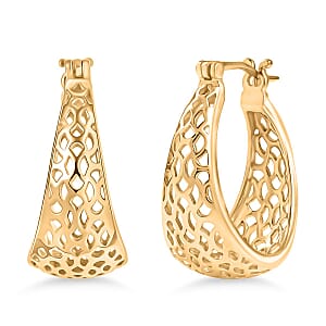 Doorbuster EverTrue Bronzella Collection Fancy Hoop Earrings in 18K YG Plated Bronze