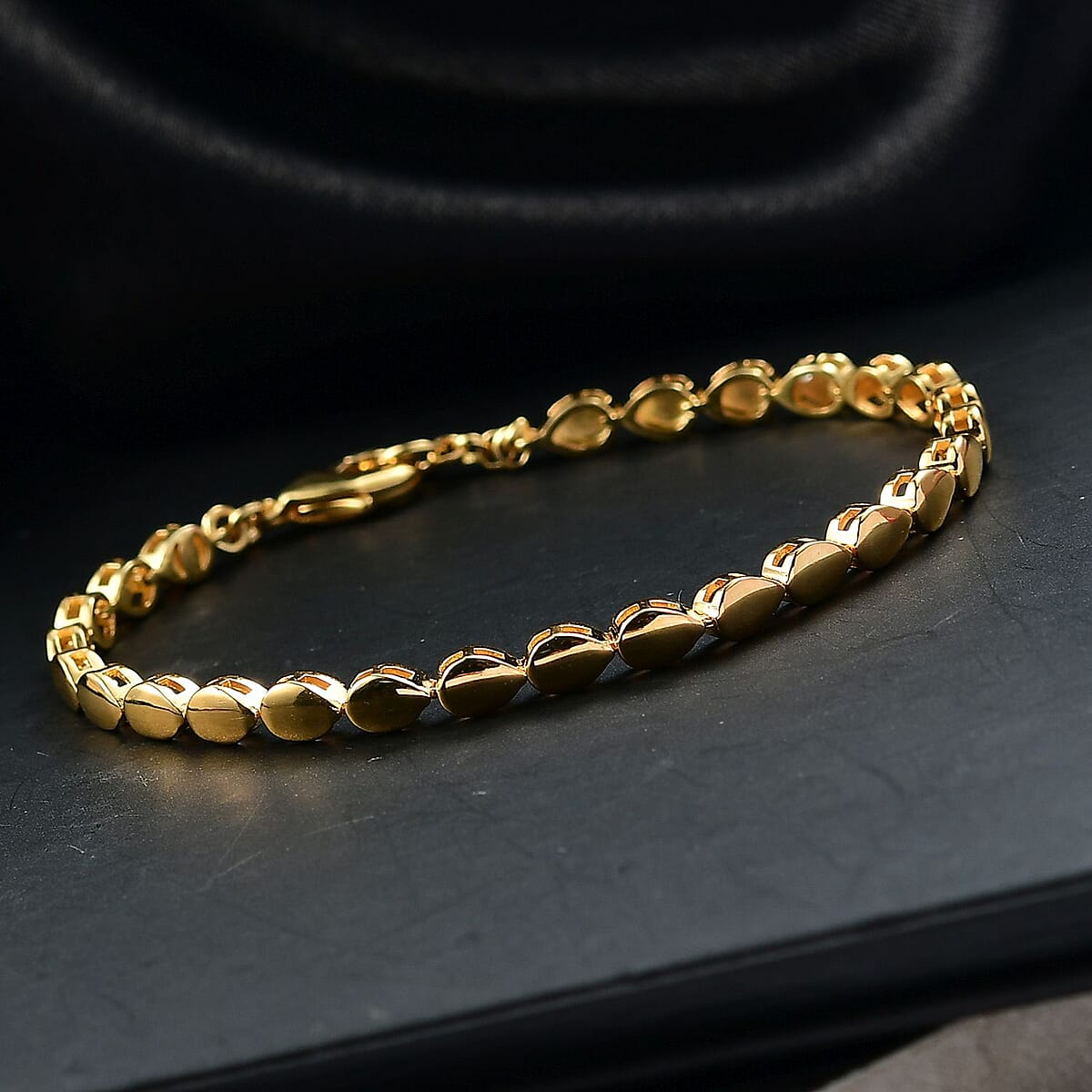 EverTrue Bronzella Collection Dewdrop Harmony Bracelet in 18K YG Plated Bronze (6.50 In) image number 1