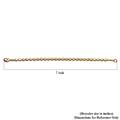 EverTrue Bronzella Collection Dewdrop Harmony Bracelet in 18K YG Plated Bronze (6.50 In)