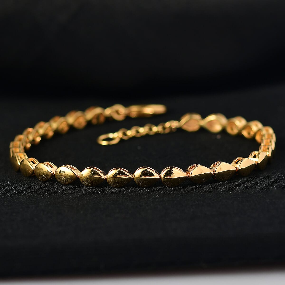 EverTrue Bronzella Collection Dewdrop Harmony Bracelet in 18K YG Plated Bronze (7.25 In) image number 1