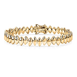 EverTrue Bronzella Collection Line Bracelet in 18K Yellow Gold Plated Bronze (6.50 In)