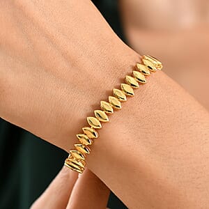 EverTrue Bronzella Collection Line Bracelet in 18K Yellow Gold Plated Bronze (6.50 In)