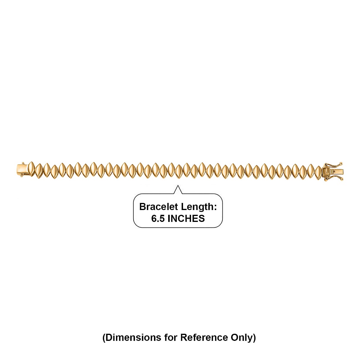 EverTrue Bronzella Collection Golden Rhythm Bracelet in 18K Yellow Gold Plated Bronze (6.50 In) image number 4