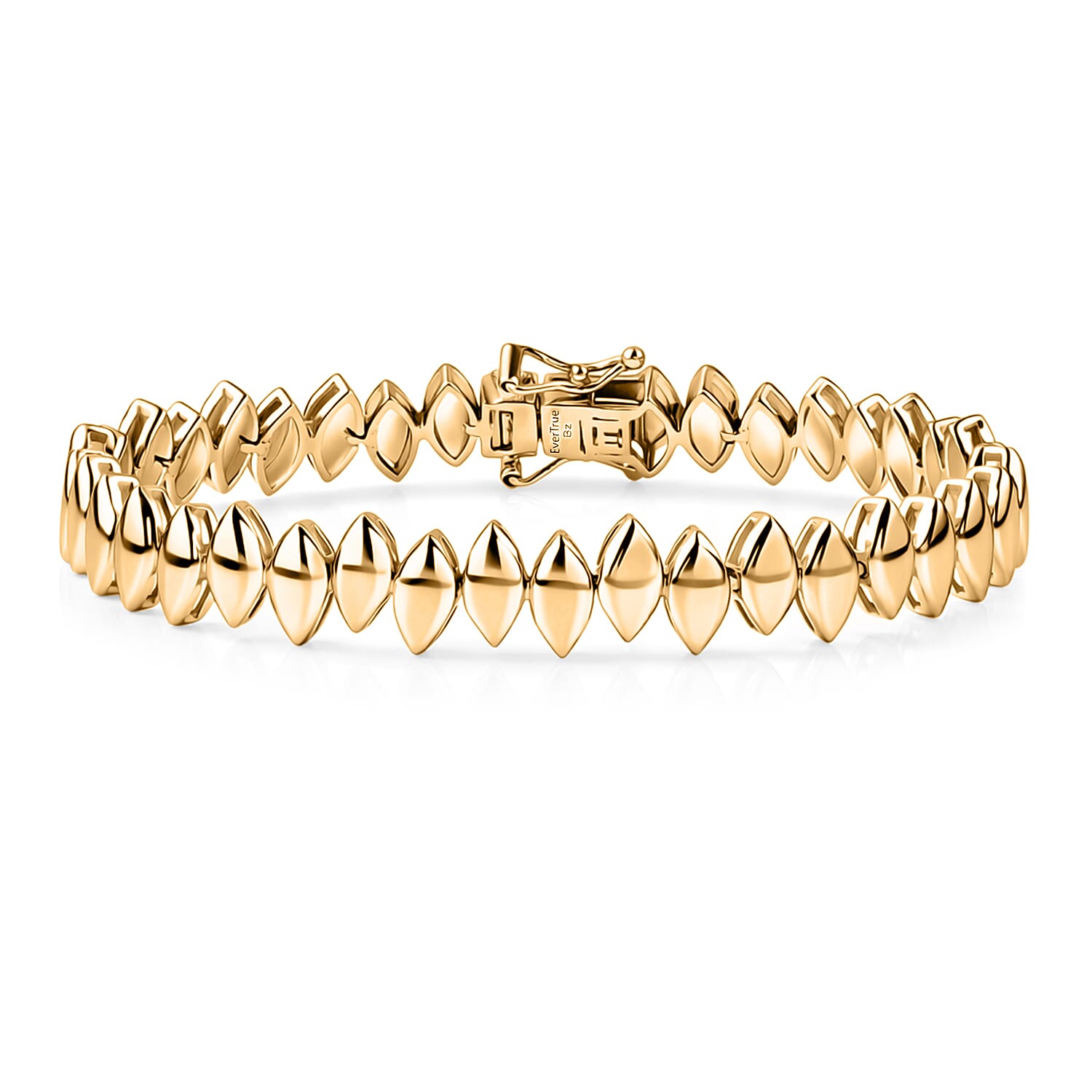 EverTrue Bronzella Collection Golden Petal d’Oro Bracelet in 18K Yellow Gold Plated Bronze (7.25 In)
