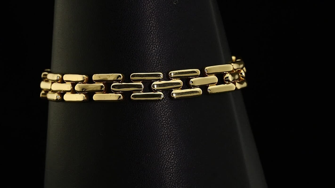 EverTrue Bronzella Collection Bracelet in 18K YG Plated Bronze (6.50 In)