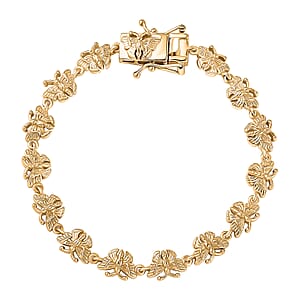EverTrue Bronzella Collection Fancy Bracelet in 18K Yellow Gold Plated Bronze (6.50 In)