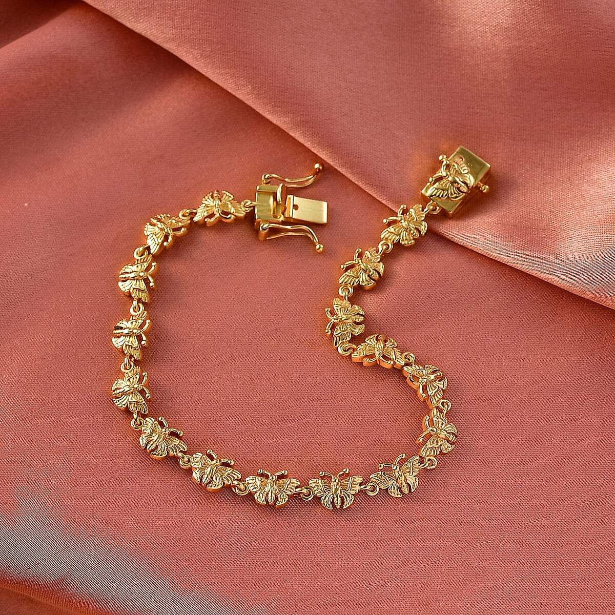 EverTrue Bronzella Collection Fancy Bracelet in 18K Yellow Gold Plated Bronze (6.50 In) image number 1