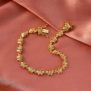 EverTrue Bronzella Collection Fancy Bracelet in 18K Yellow Gold Plated Bronze (6.50 In)