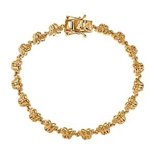 EverTrue Bronzella Collection Butterfly Bracelet in 18K Yellow Gold Plated Bronze (8.00 In)