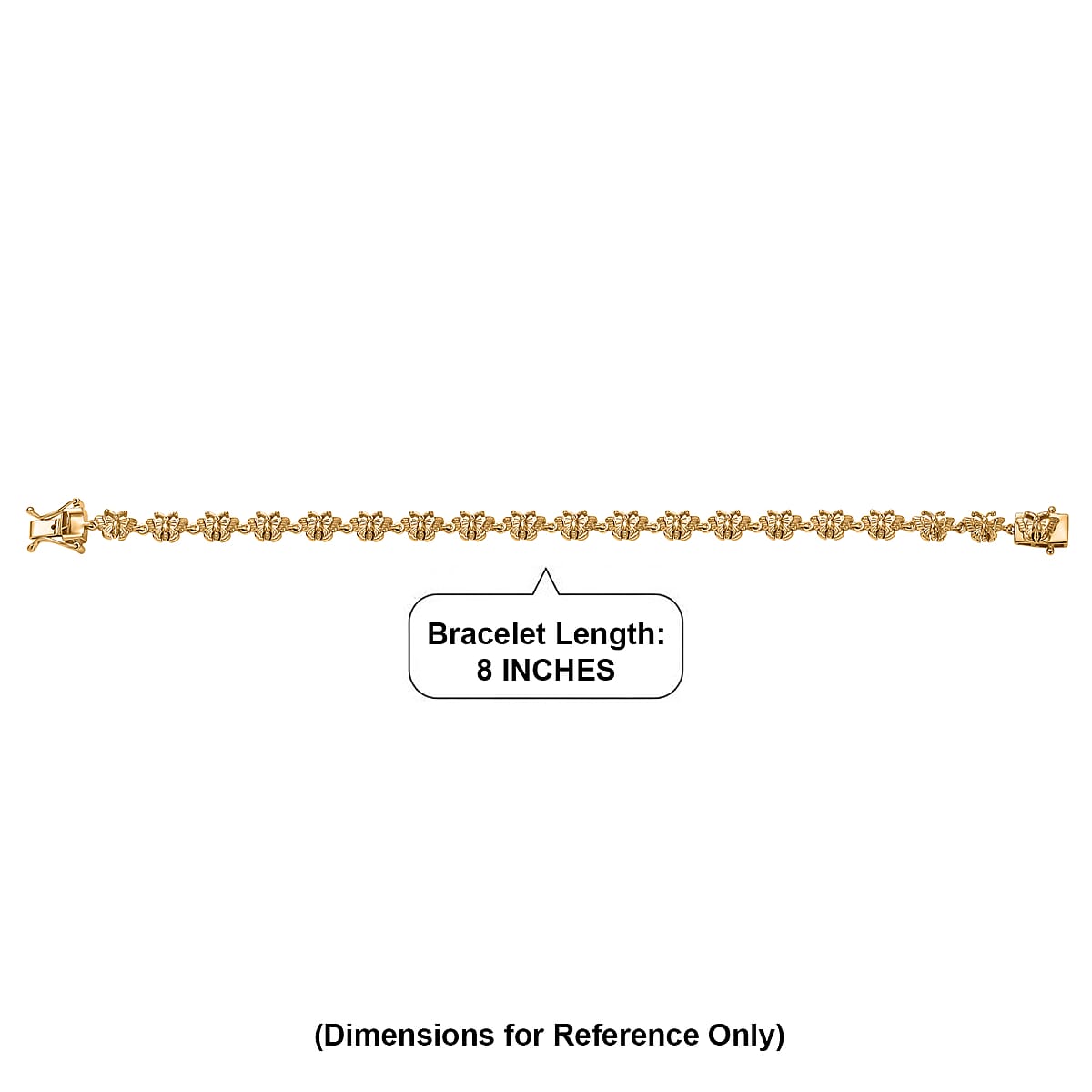 EverTrue Bronzella Collection Fancy Bracelet in 18K Yellow Gold Plated Bronze (8.00 In) image number 4