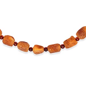 Honey Amber 25.00 ctw Beaded Stretch Bracelet