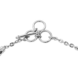 EverTrue African Malachite 29.35 ctw Bracelet in Stainless Steel (7.00 In)