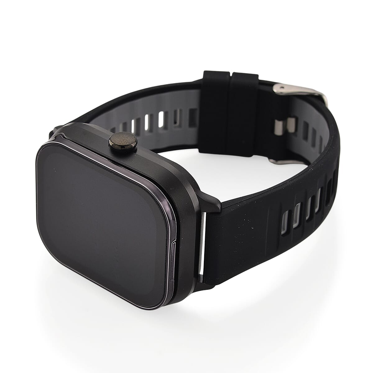 D8_PRO Smart Watch with Black and Gray Silicone Strap and Earbuds image number 7