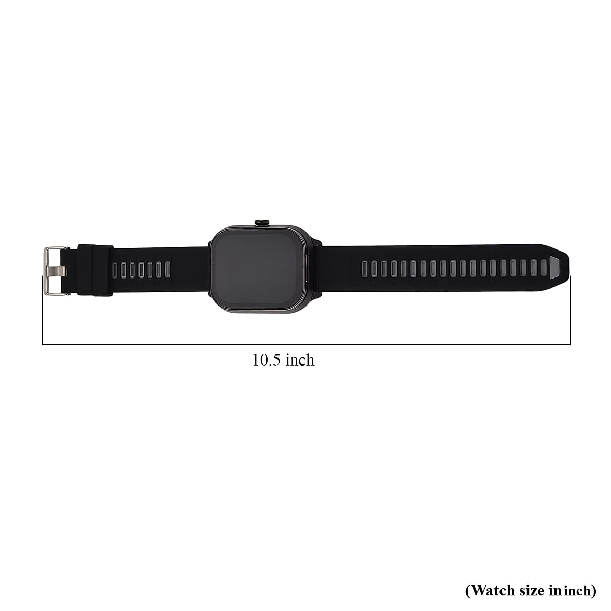 D8_PRO Smart Watch with Black and Gray Silicone Strap and Earbuds image number 11
