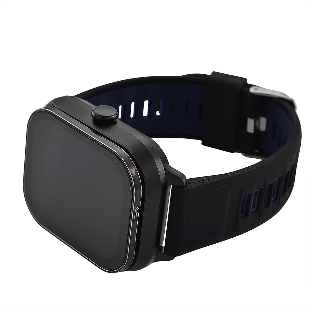 D8_PRO Smart Watch with Black and Blue Silicone Strap and Earbuds image number 7