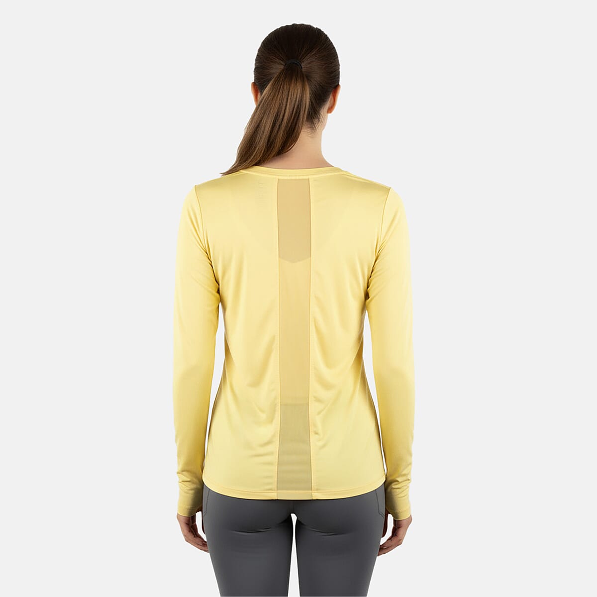 CLOSEOUT JONES NEW YORK Sunshine Fitted Power Mesh Wicking Pullover Long Sleeve - M image number 1