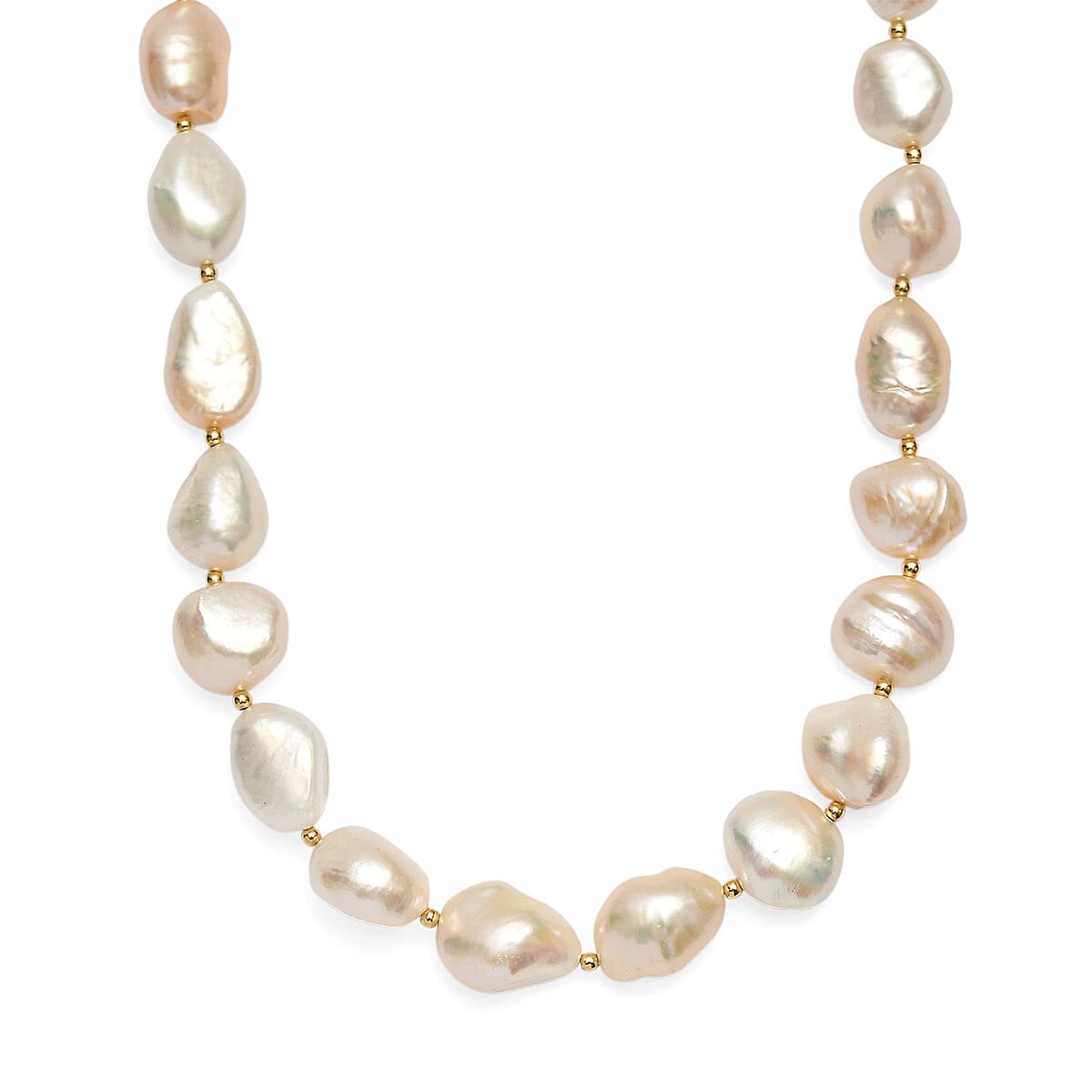 D'Joy Freshwater Pearl Necklace in 18K Vermeil Yellow Gold Over Sterling Silver 18 Inches image number 0