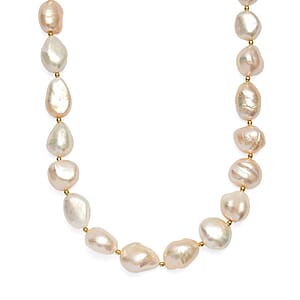D'Joy Freshwater Pearl Necklace in 18K Vermeil Yellow Gold Over Sterling Silver 18 Inches
