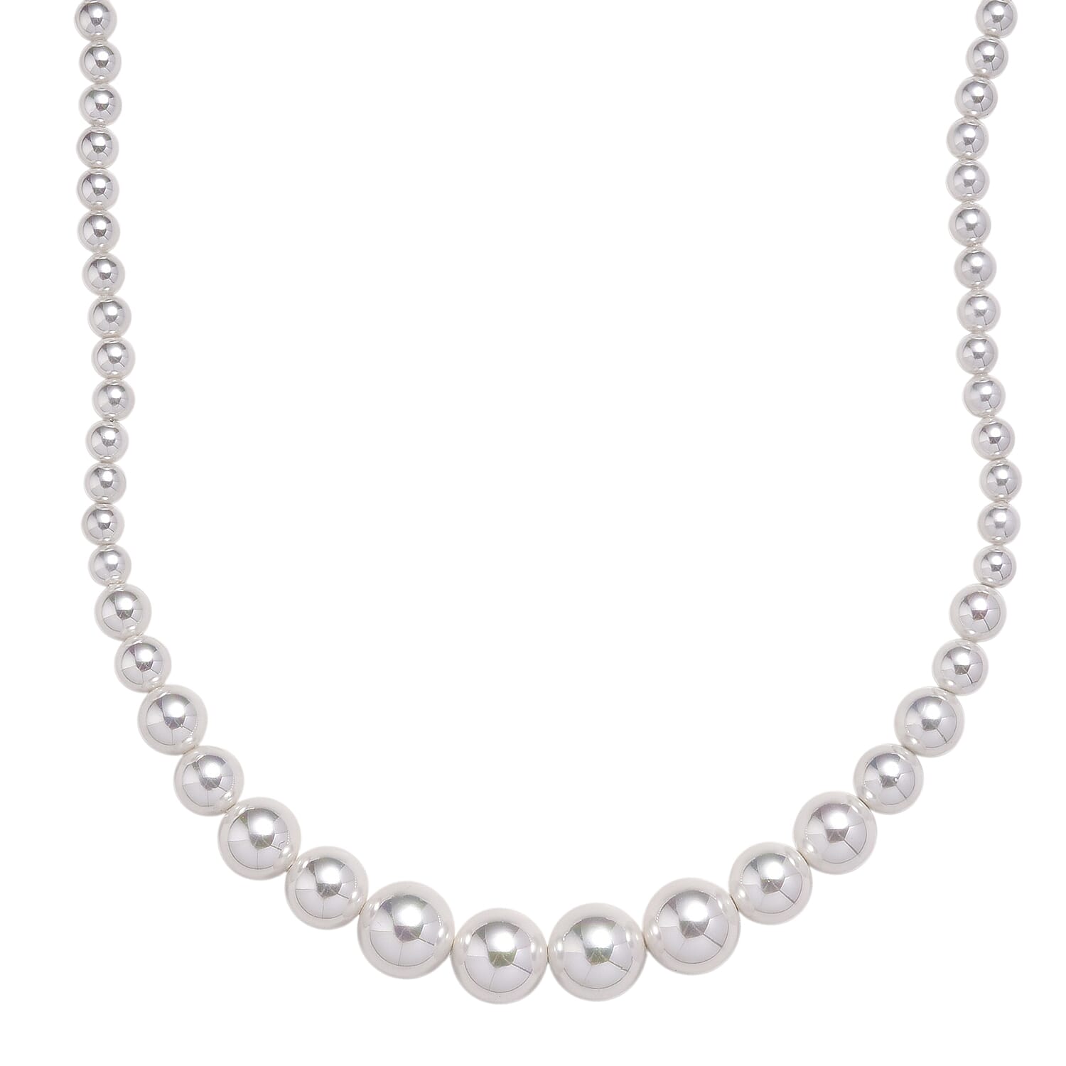 Pearl Necklace in Silvertone 20-22 Inches