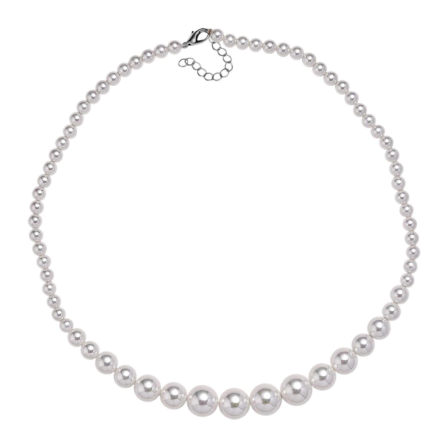 Pearl Necklace in Silvertone 20-22 Inches