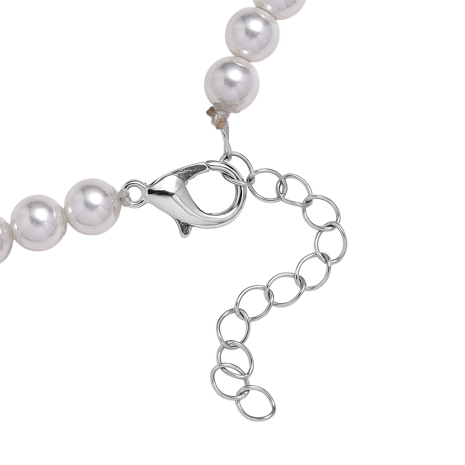 Pearl Necklace in Silvertone 20-22 Inches