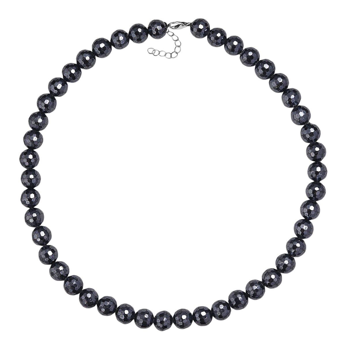 Peacock Color Shell Pearl Necklace in Silvertone 20-22 Inches image number 3