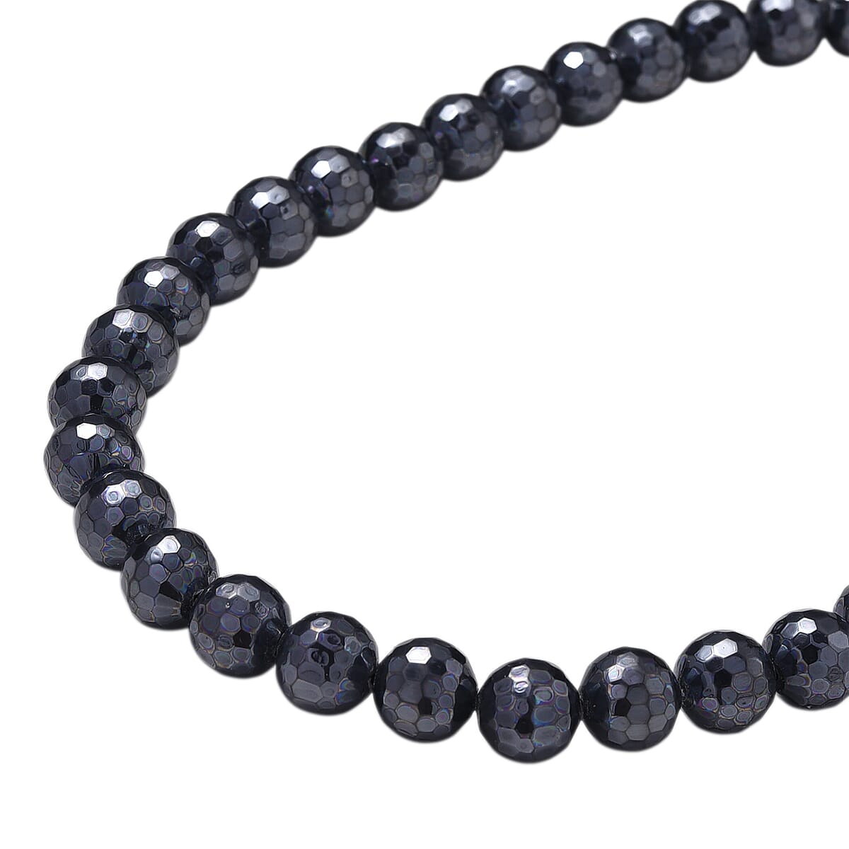 Peacock Color Shell Pearl Necklace in Silvertone 20-22 Inches image number 4