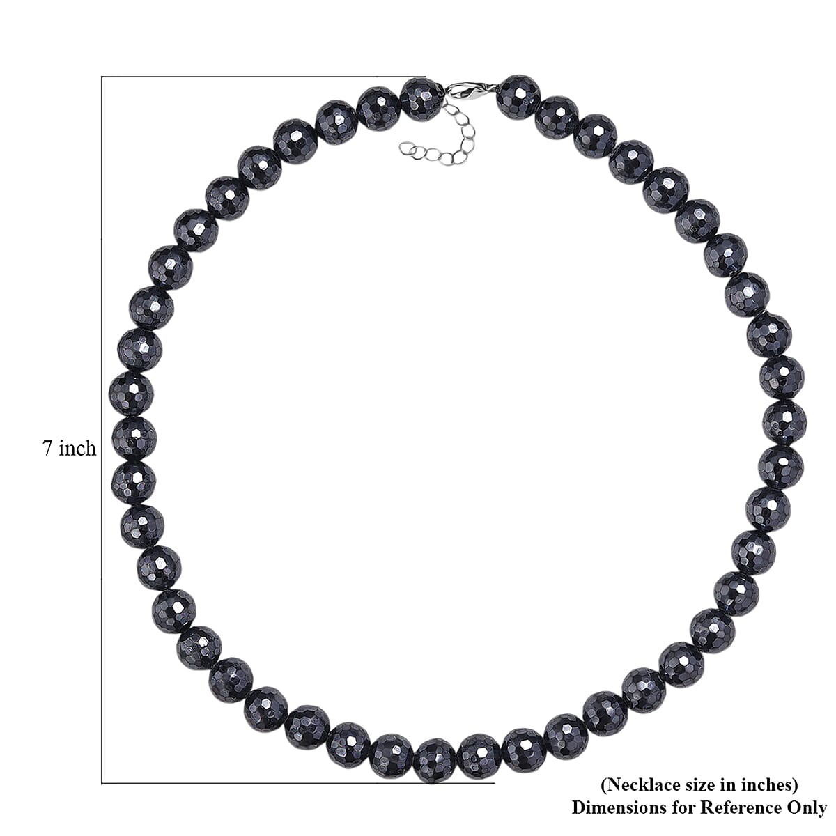 Peacock Color Shell Pearl Necklace in Silvertone 20-22 Inches image number 6