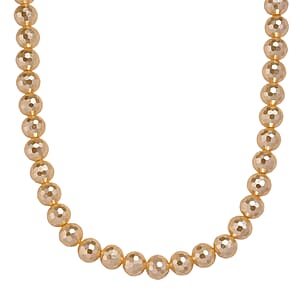 Golden Shell Pearl Necklace in Silvertone 20-22 Inches
