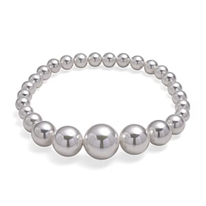 White Shell Pearl Stretch Bracelet (7-7.5In)