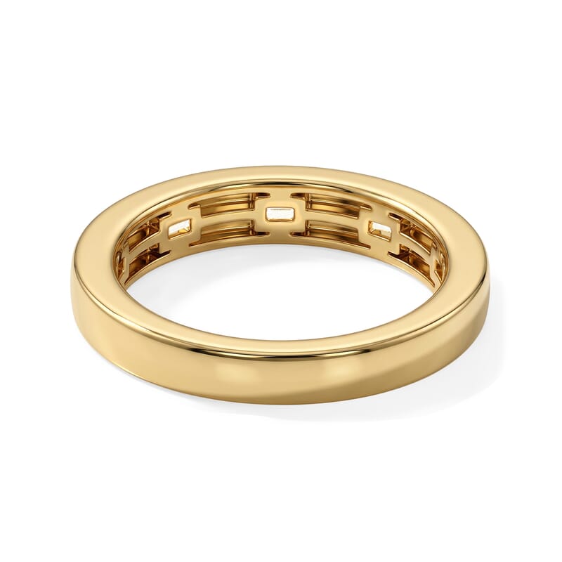 Luxuriant Lab Grown Diamond G-H SI 1.00 ctw Ring in 18K Vermeil Yellow Gold Over Sterling Silver (Size 8.0)