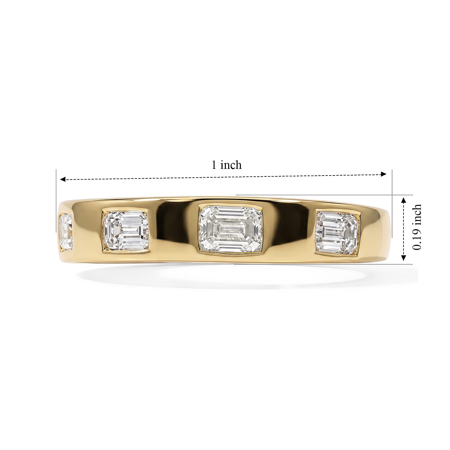 Luxuriant Lab Grown Diamond G-H SI 1.00 ctw Ring in 18K Vermeil Yellow Gold Over Sterling Silver (Size 8.0)