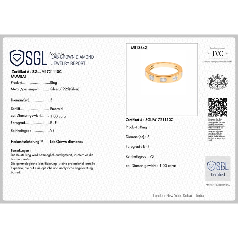 Luxuriant Lab Grown Diamond G-H SI 1.00 ctw Ring in 18K Vermeil Yellow Gold Over Sterling Silver (Size 8.0)