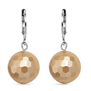Golden Shell Pearl Dangling Earrings in Stainless Steel