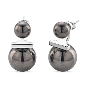 Terahertz 30.00 ctw Beaded Drop Earrings in Silvertone and Stainless Steel