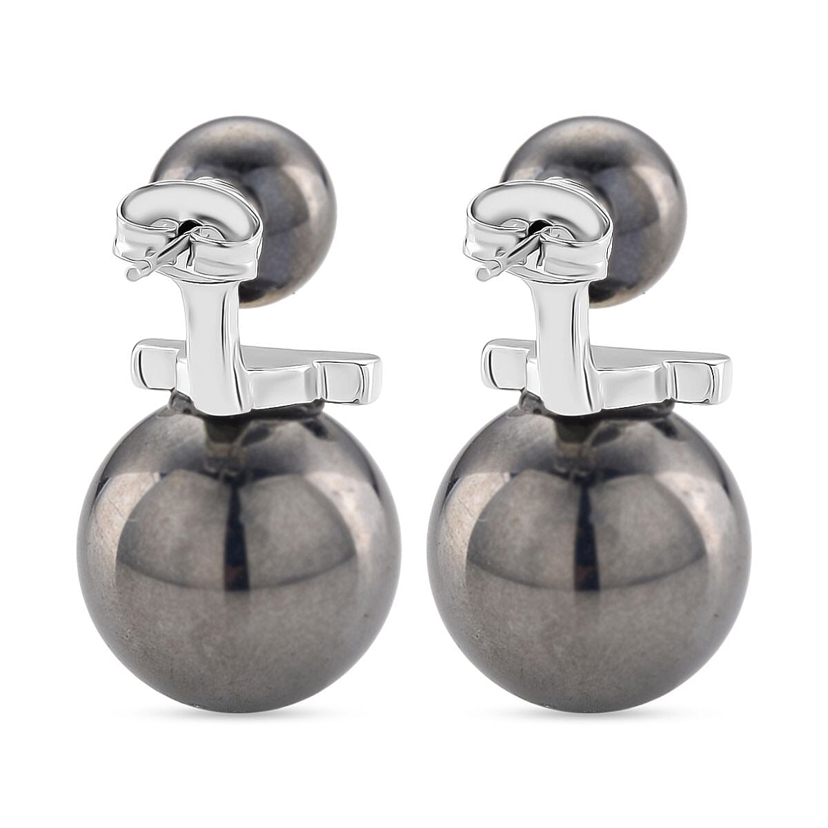 Terahertz 30.00 ctw Beaded Drop Earrings in Silvertone and Stainless Steel image number 4