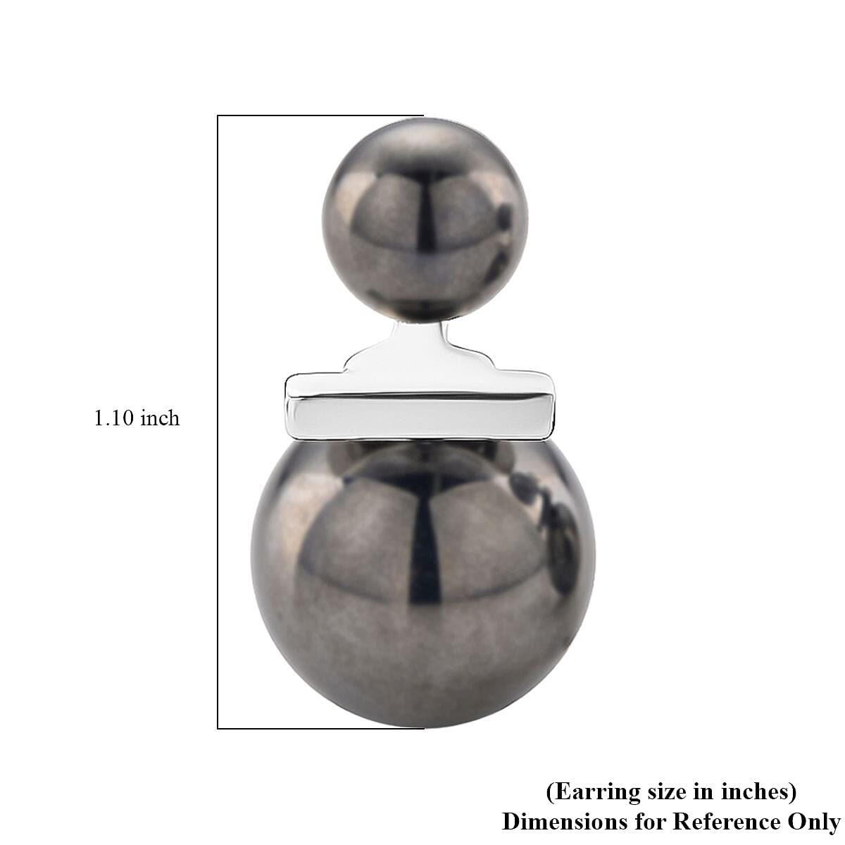 Terahertz 30.00 ctw Beaded Drop Earrings in Silvertone and Stainless Steel