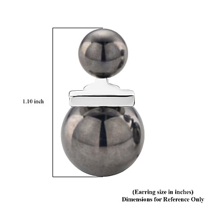 Terahertz 30.00 ctw Beaded Drop Earrings in Silvertone and Stainless Steel