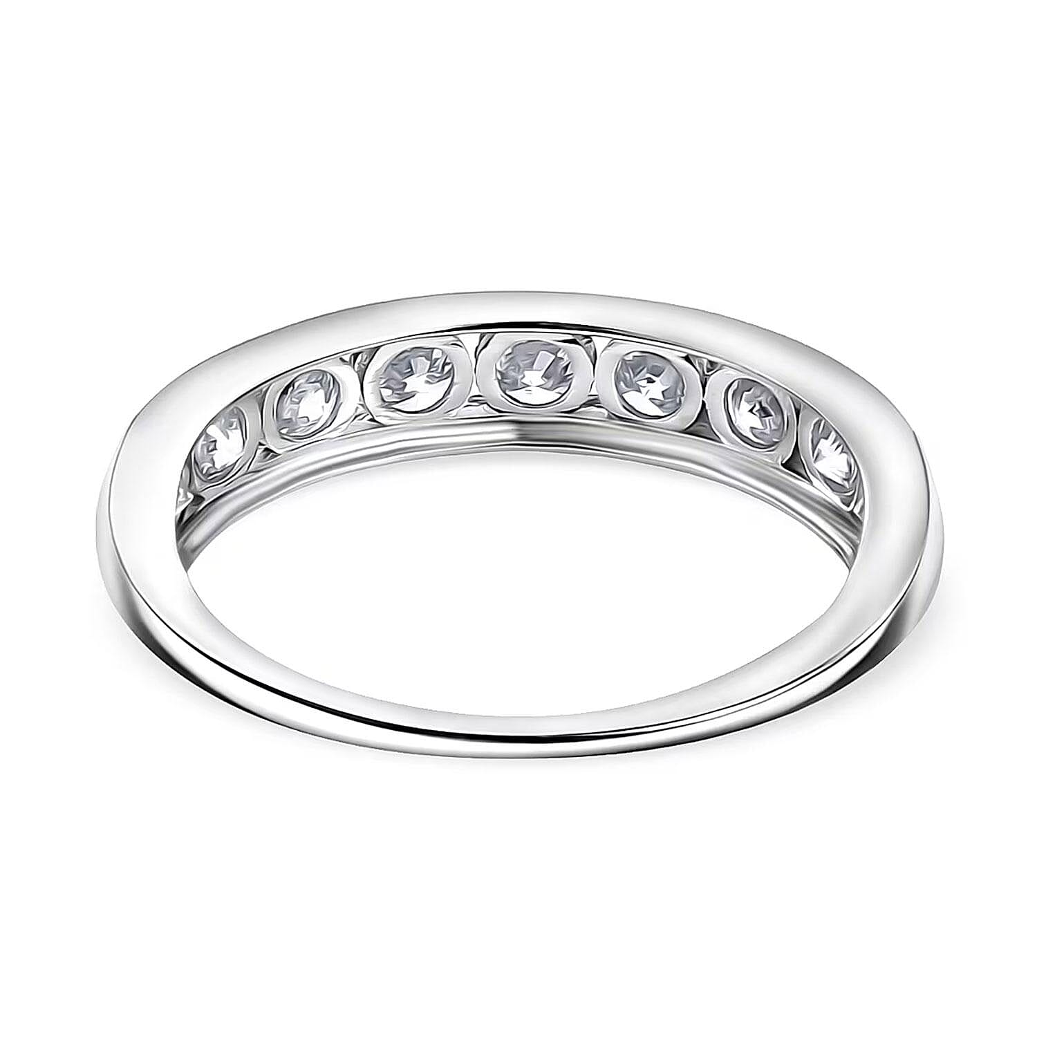 Luxuriant Lab Grown Diamond (G-H, SI) Half Eternity Band Ring in 10K White Gold 1.00 ctw (Size 10.0) (Del. In 10-12 Days)