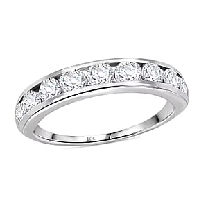 Luxuriant Lab Grown Diamond (G-H, SI) Half Eternity Band Ring in 10K White Gold 1.00 ctw (Size 12.0) (Del. In 10-12 Days)