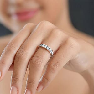 Luxuriant Lab Grown Diamond (G-H, SI) Half Eternity Band Ring in 10K White Gold 1.00 ctw (Size 4.5) (Del. In 10-12 Days)