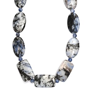EverTrue Sodalite 380.00 ctw Beaded Necklace in Platinum Over 20 Inches