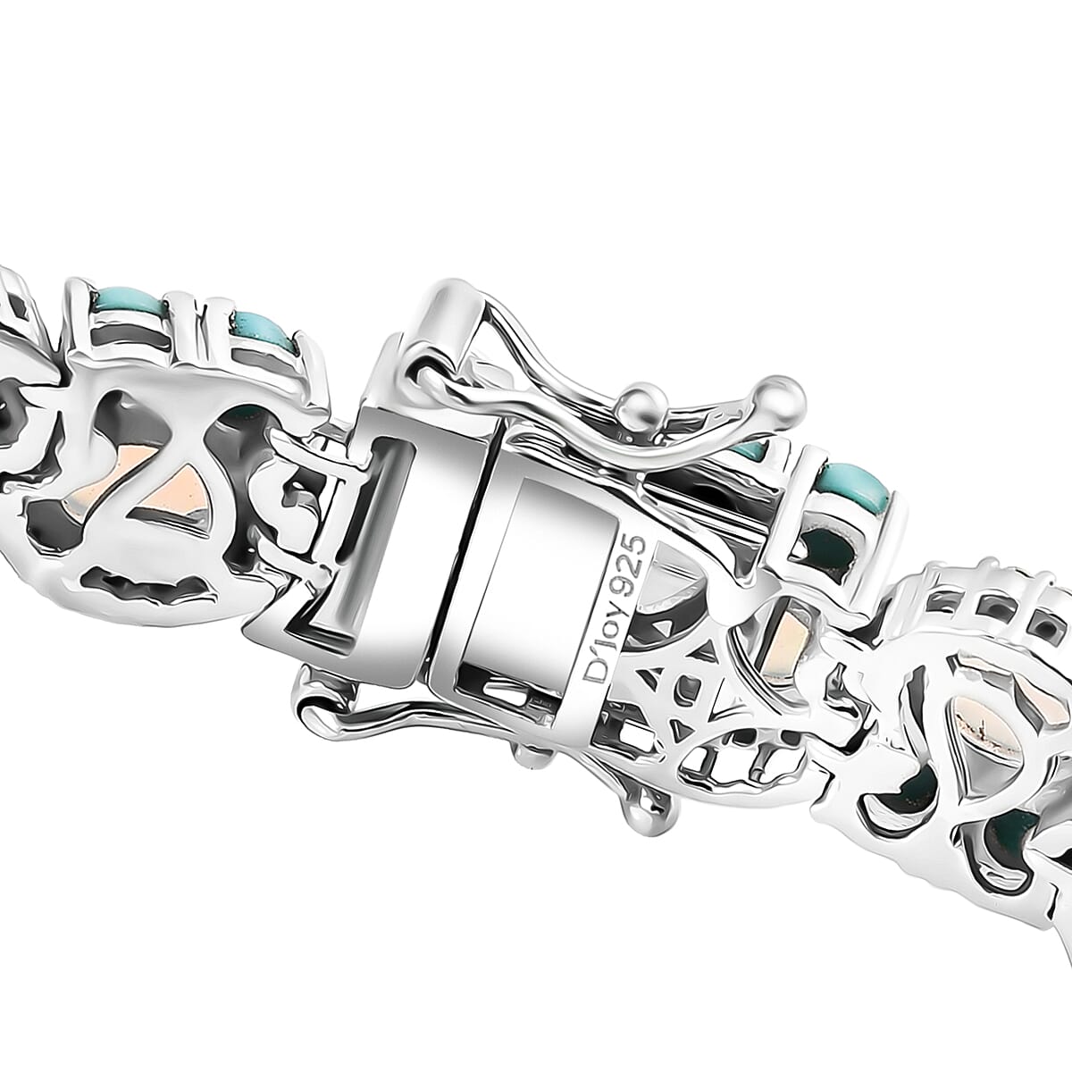 D'Joy Premium Ethiopian Welo Opal and Multi Gemstone 14.50 ctw Frozen Symphony Bracelet in Rhodium Over Sterling Silver (7.25 In) image number 3