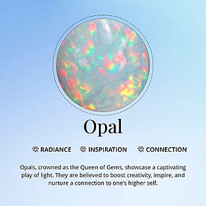 D'Joy AAA Ethiopian Welo Opal and Moissanite 3.80 ctw Frozen Flame Ring in Rhodium Over Sterling Silver (Size 10.0)