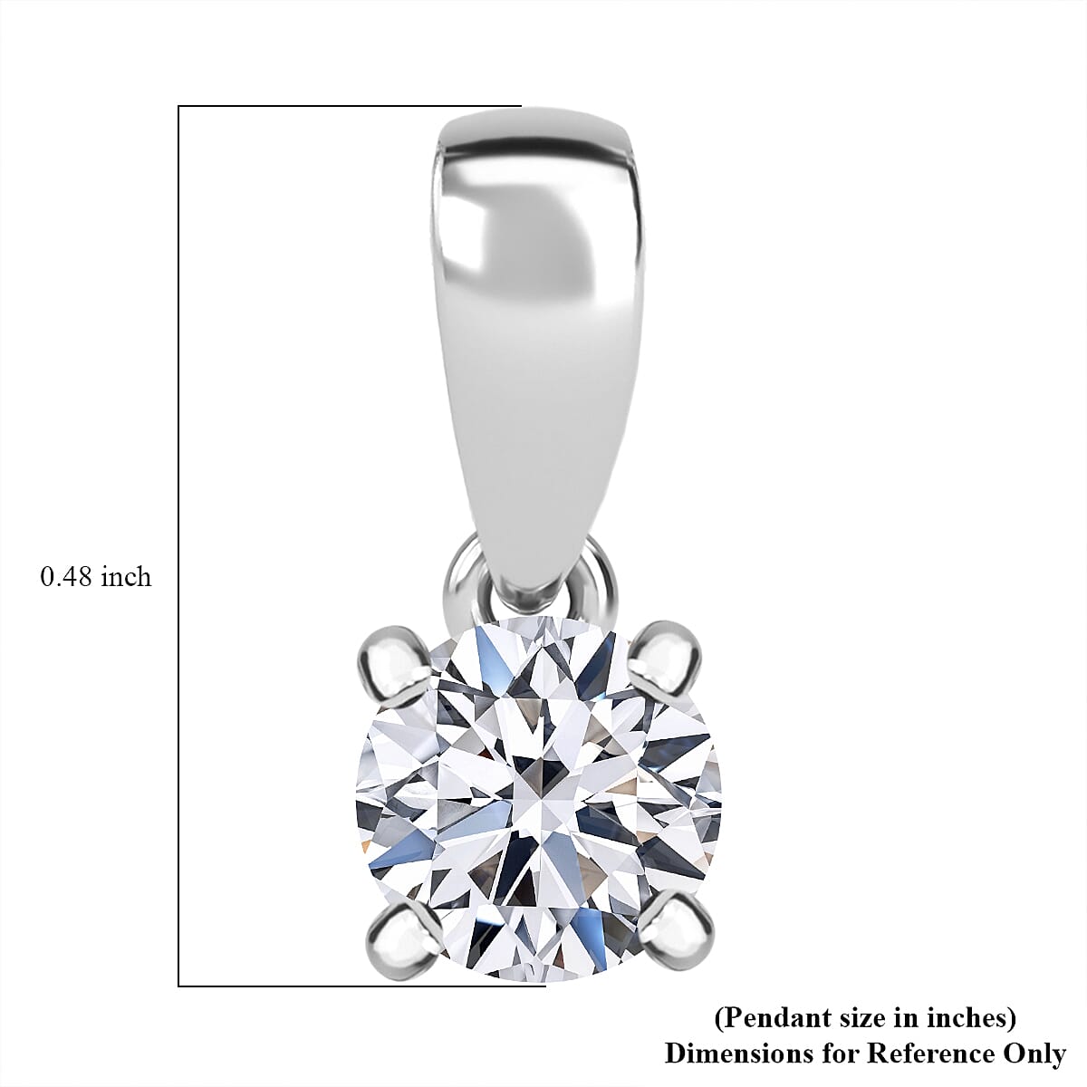 Luxuriant Lab Grown Diamond E-F VS 2.02 ctw Pendant Without Chain in 950 Platinum