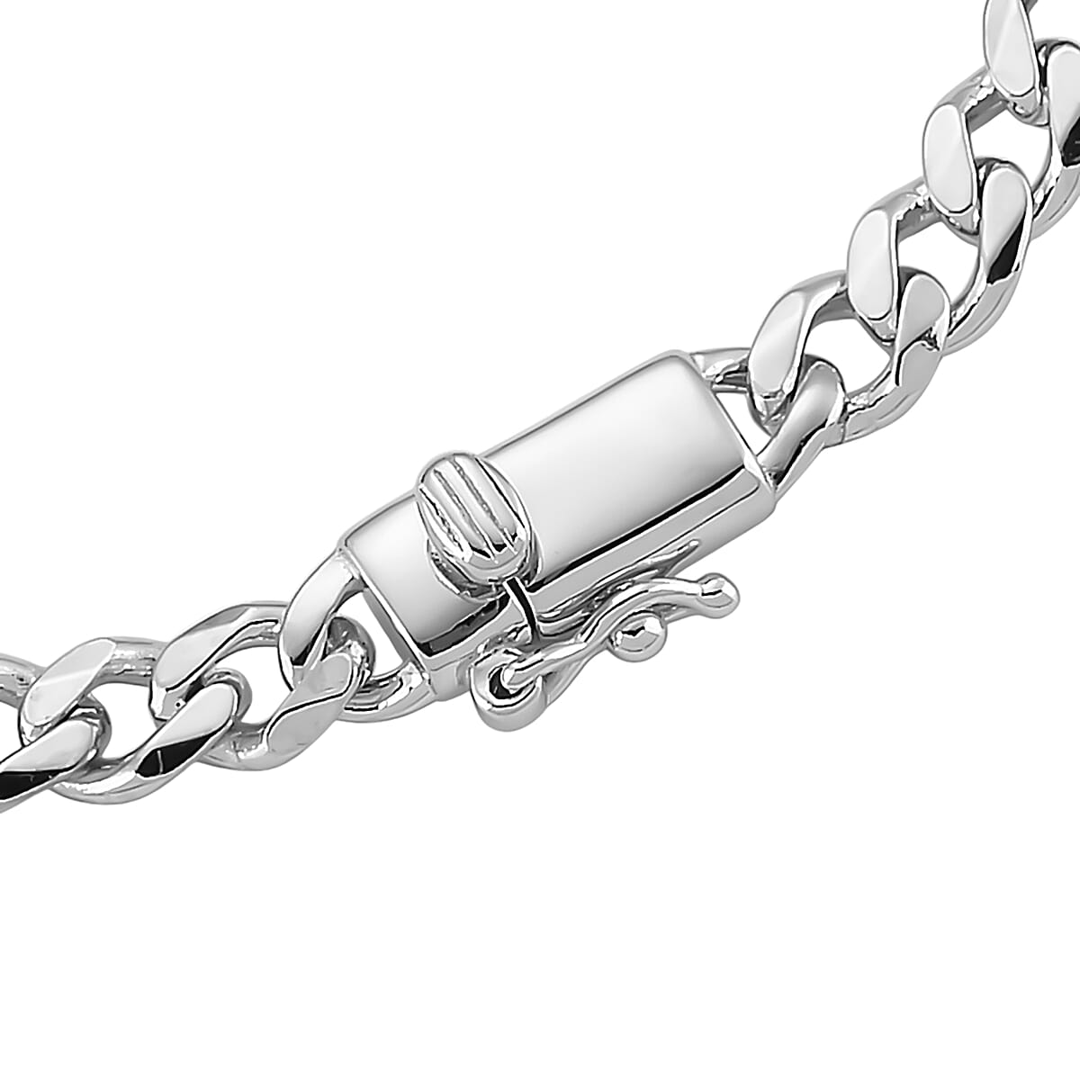 D'Joy Green Jade (D) 9.20 ctw Bracelet in Rhodium Over Sterling Silver (6.50 In) image number 2