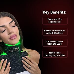 GLO24K 7 Color LED Super Mask for the Neck, Chest & D&eacute;collet&eacute; (Lifetime Warranty)