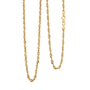 Rope Chain Necklace in 10K Yellow Gold 5.80 Grams 24 Inches