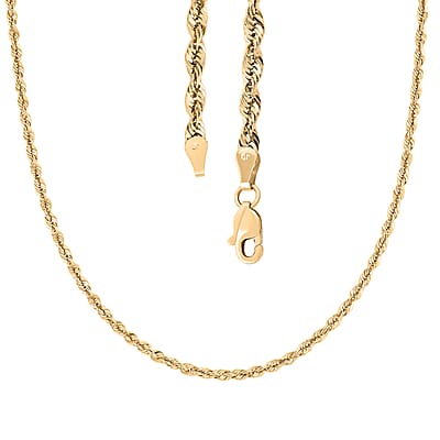 Rope Chain Necklace in 10K Yellow Gold 5.80 Grams 24 Inches