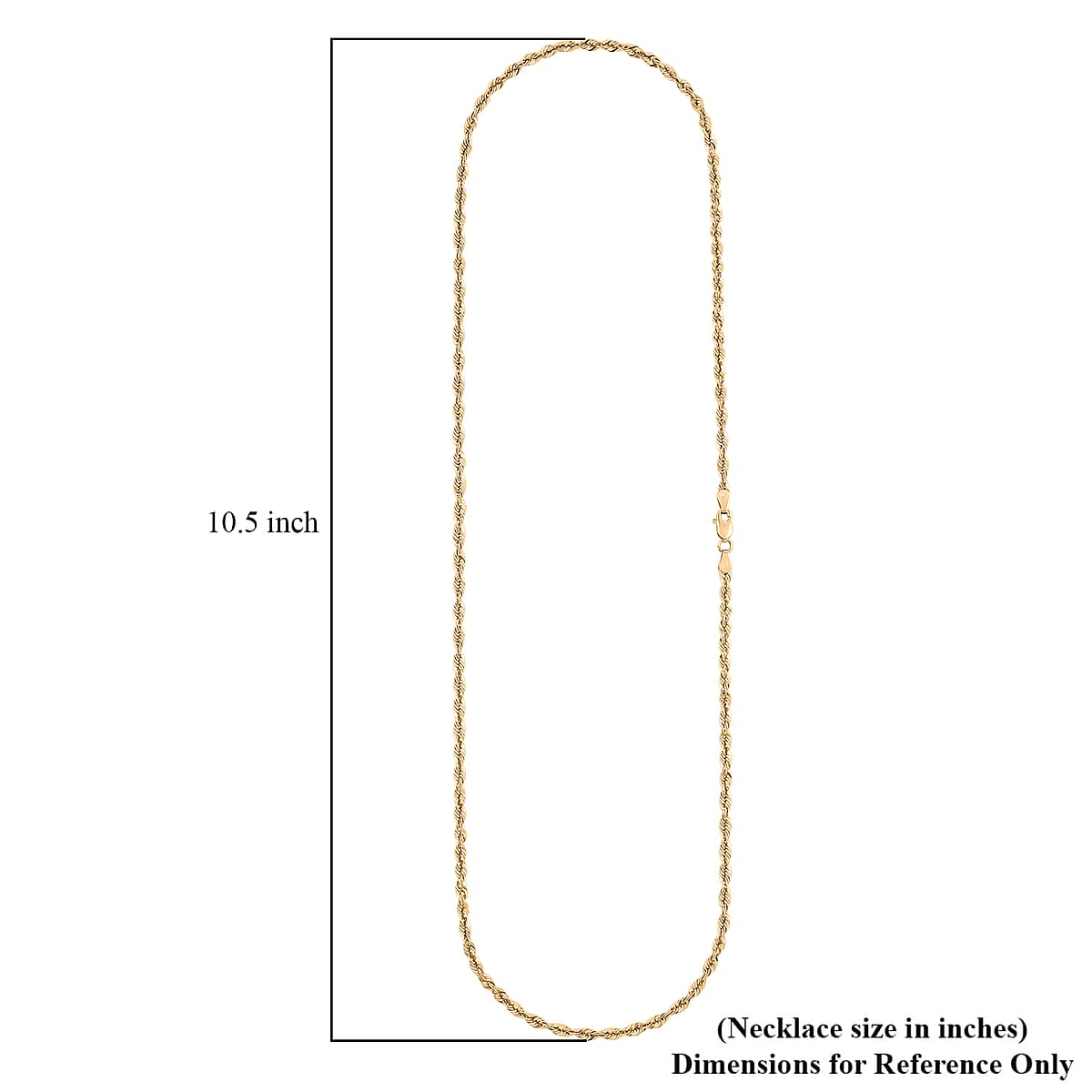Rope Chain Necklace in 10K Yellow Gold 5.80 Grams 24 Inches image number 6